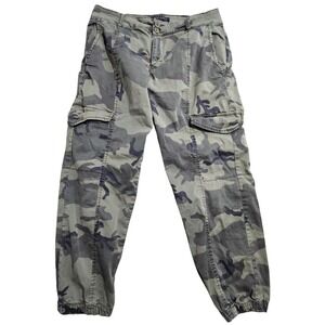 Sanctuary Standard Surplus Camo Cargo Jogger Pants Green Camouflage 31 CP0694NTA